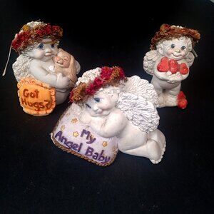 Vtg 3 Dreamsicles Hand Full of Hearts Love Notes Got Hugs My Angel Baby